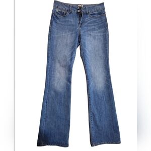 GAP 1969 Essential Bootcut Wide Leg Flare Medium Wash Faded Jeans Womens Size 28